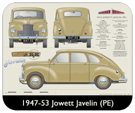 Jowett Javelin (PE) 1947-53 Place Mat, Small